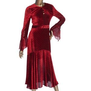 Prabal Gurung Devoré velvet dress with polka dots